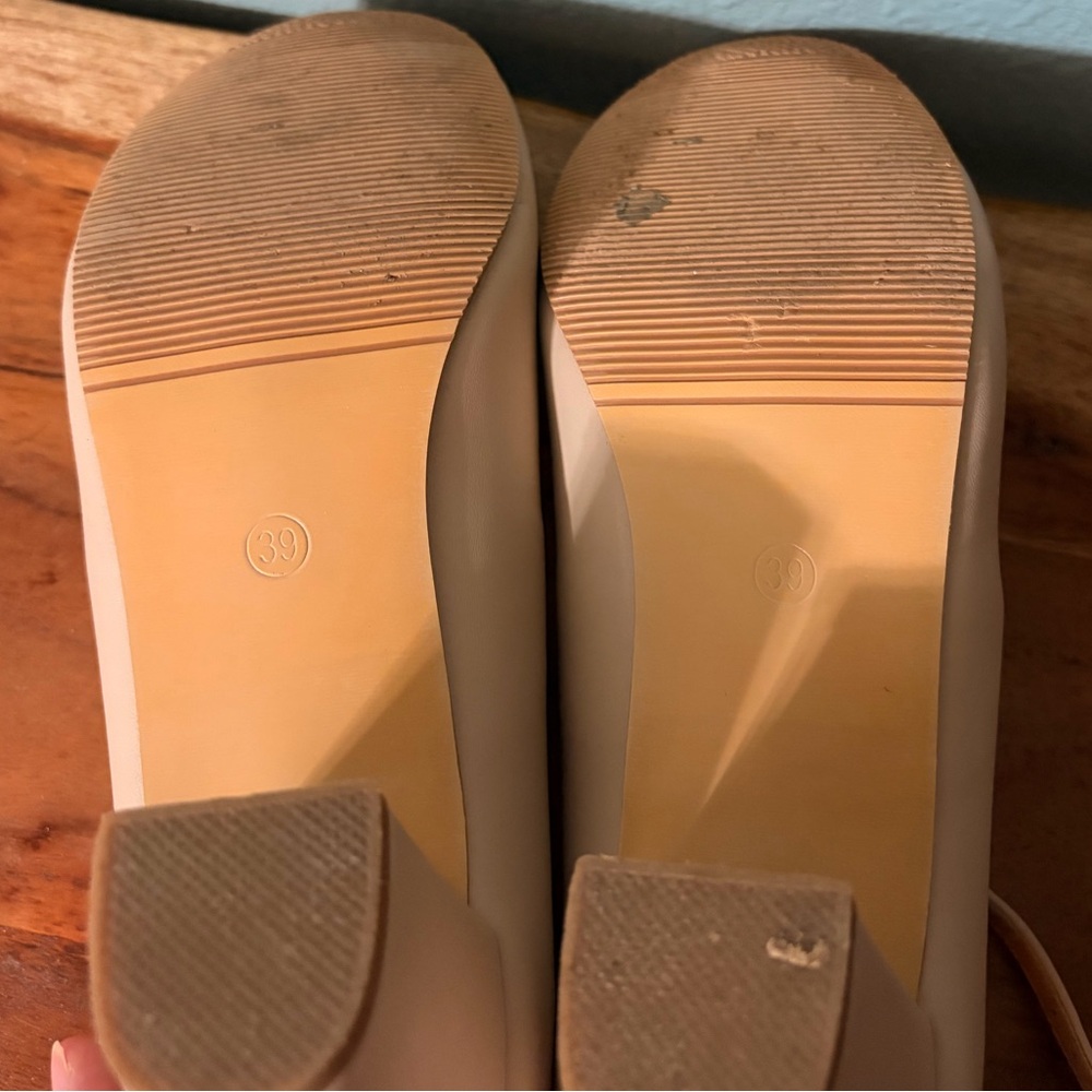 Cream Mary Jane Heels - Picture 10 of 13